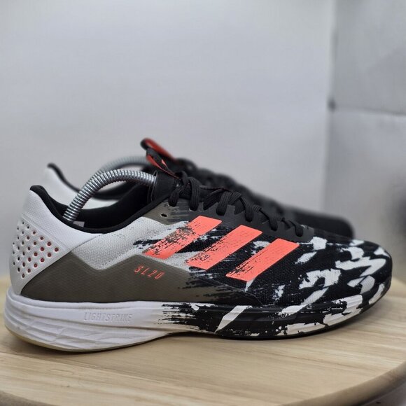 Mens 10 Adidas SL20 Japanese Calligraphy Running Shoes EF0804 Black White 2020 - Picture 3 of 10